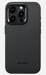 Чехол Pitaka MagEZ Case 4 для iPhone 15 Pro (Black/Grey Twill) 1500D - фото